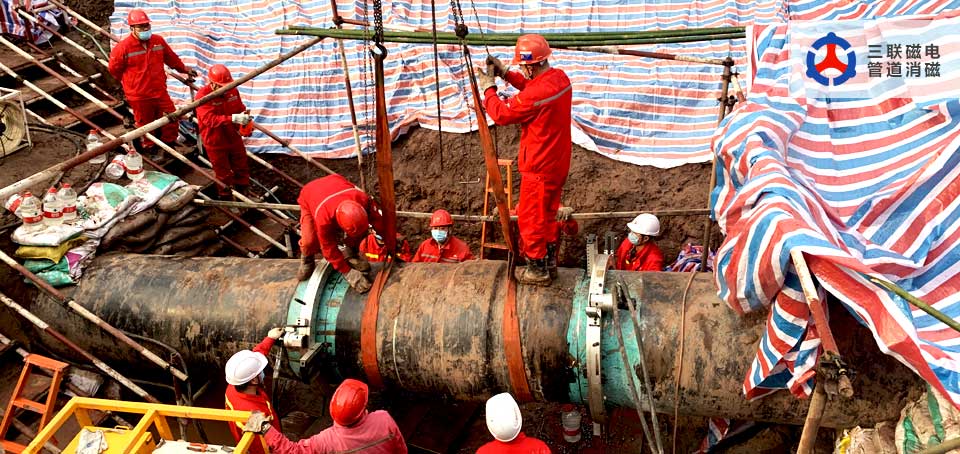 三聯(lián)磁電管道消磁機(jī)-西南管道缺陷進(jìn)行焊口換管工程-管道焊接完成 三聯(lián)磁電管道消磁機(jī)-西南管道缺陷進(jìn)行焊口換管工程-管道焊接完成